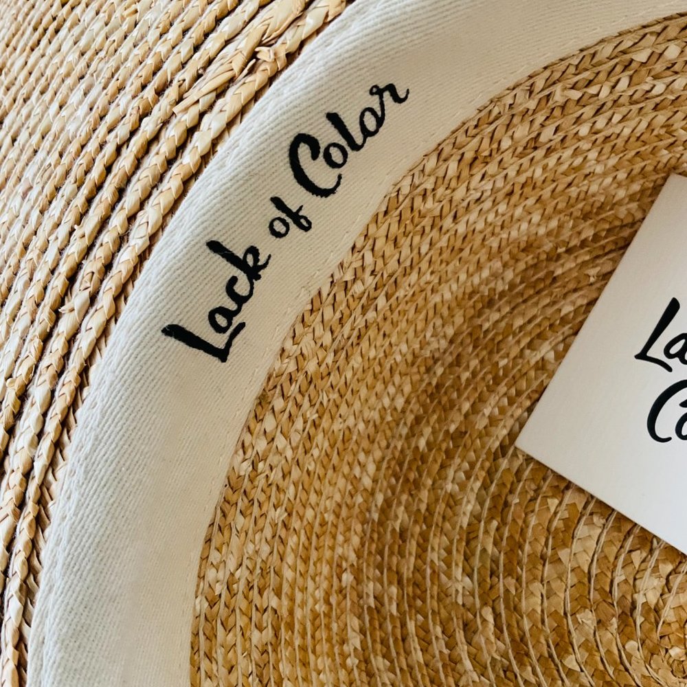 LACK OF COLOR Women's Ultra-Wide-Brimmed "Spencer Boater" Straw Hat NWT Size M - Picture 5 of 10